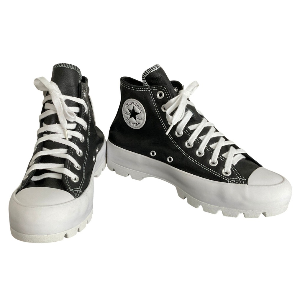 Converse Chuck Taylor All Star Lugged 2.0 Black Leather High Top Mens 8.5 S356